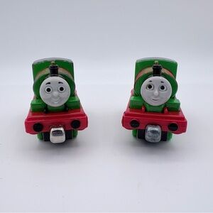 Two Die Cast Versions of Percy from Thomas & Friends 2009, 2012